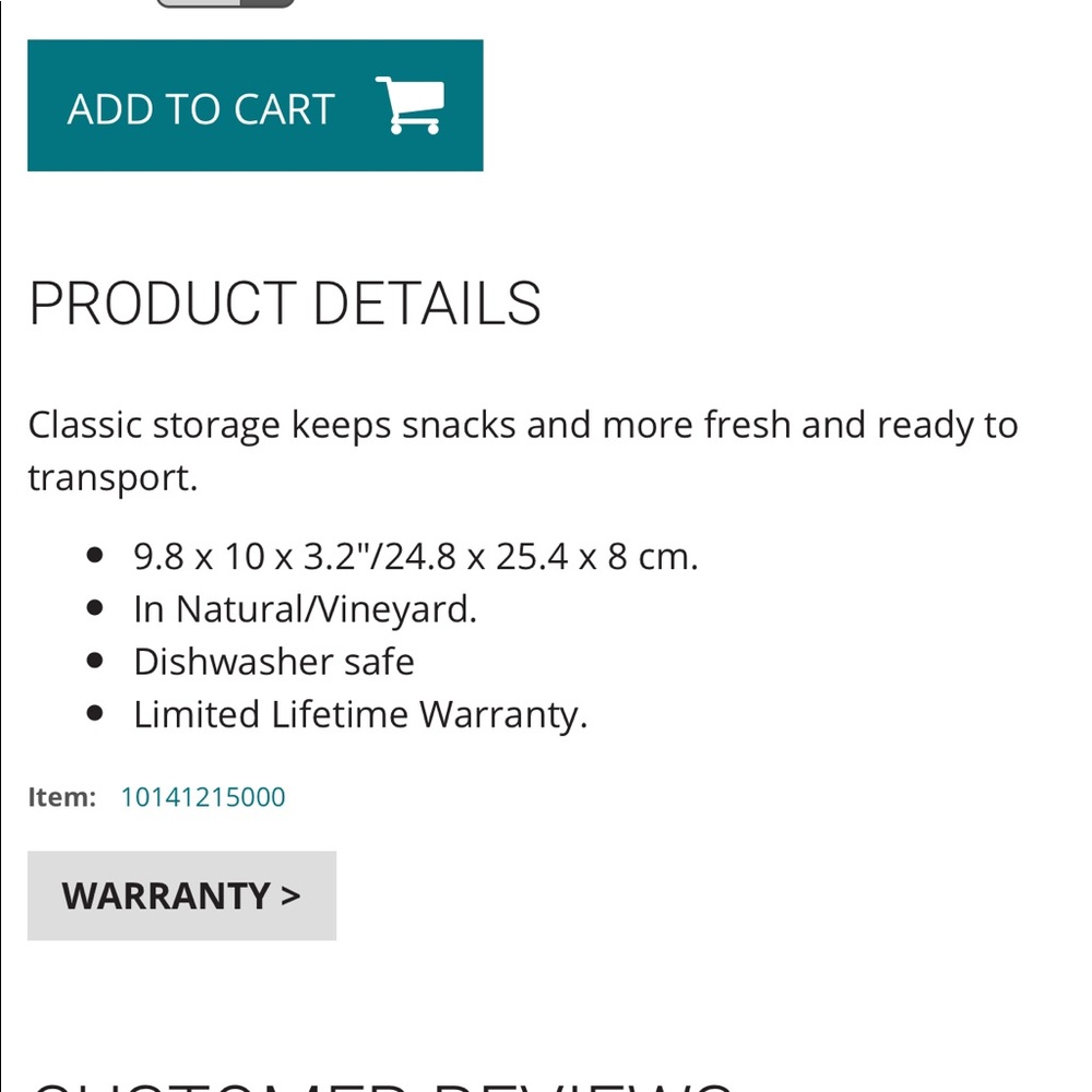 Tupperware Square Storage Container - Picture 2 of 2